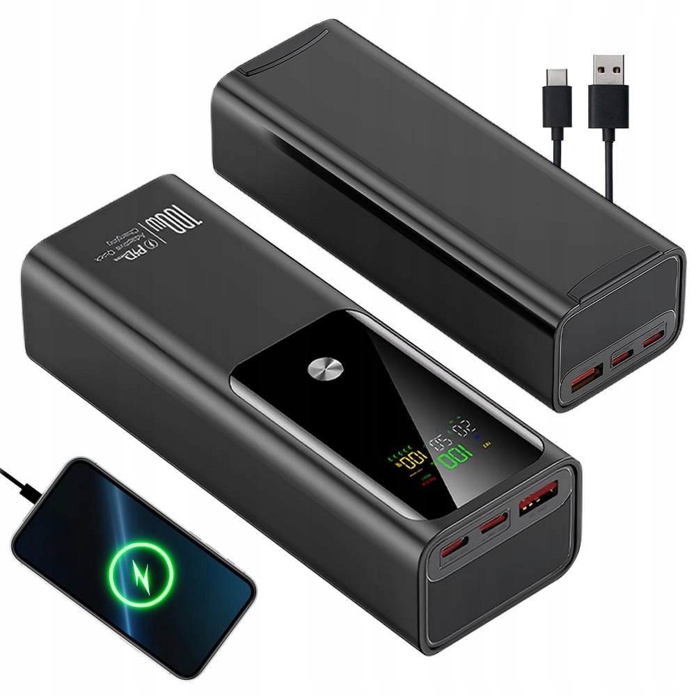 Přenosná Powerbanka 20000 Mah, Rychlé Nabíjení 2 Zařízení, Velká Kapacita