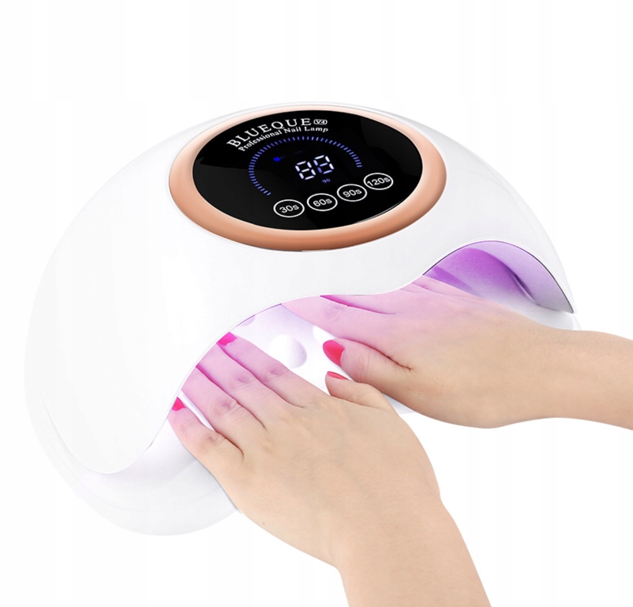 LAMPA DO PAZNOKCI UV 54 DIOD 180W MOCNA WENTYLATOR