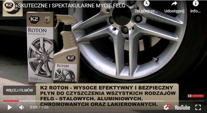 K2 ROTON PŁYN DO MYCIA CZYSZCZENIA FELG 700ML Waga produktu z opakowaniem jednostkowym 1 kg