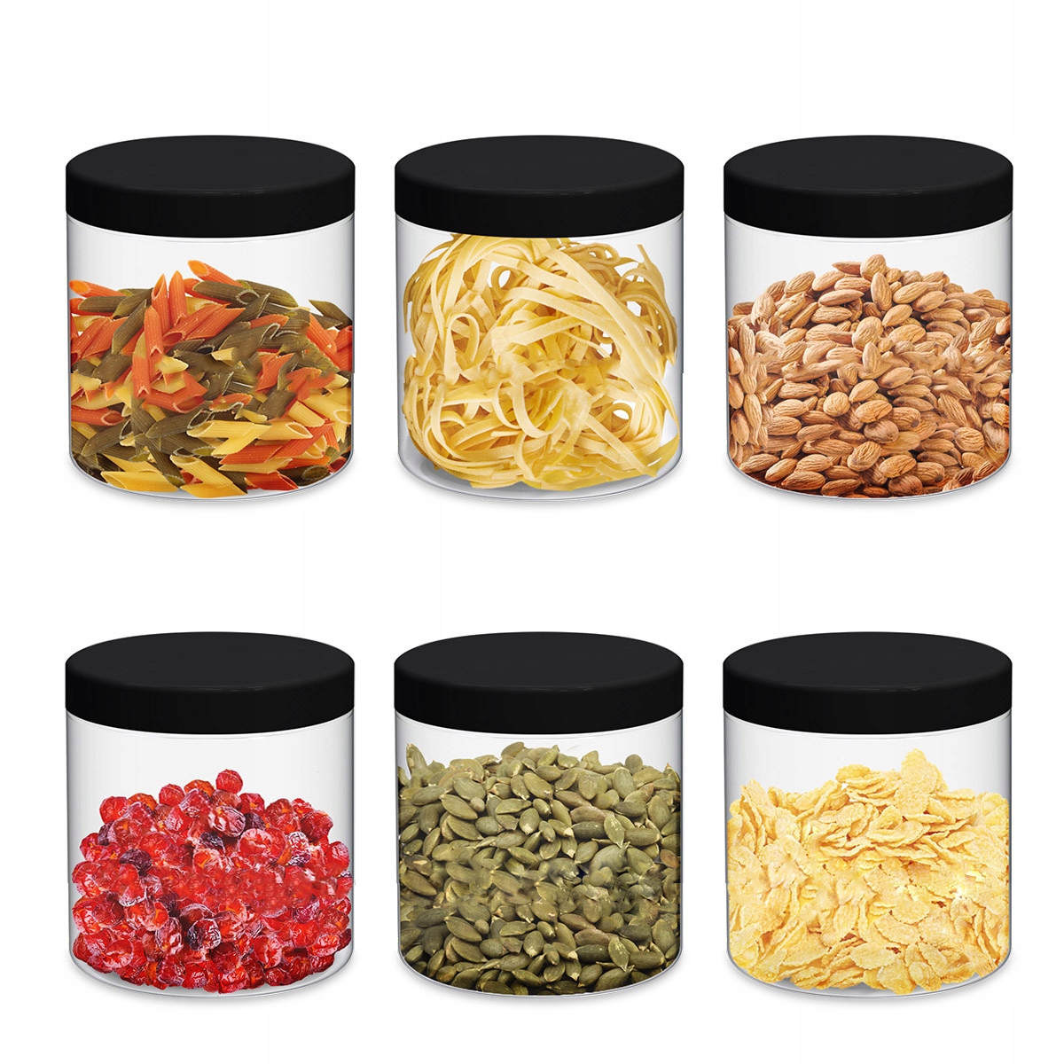 

Słoik pojemnik plastikowy makaron 750ml x6 Z55