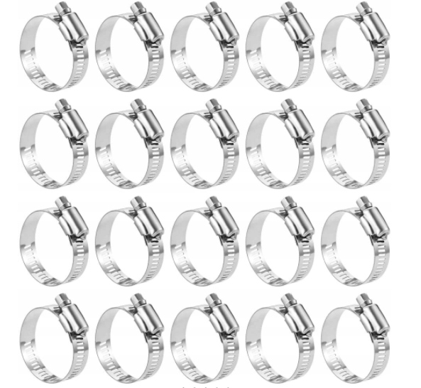 20x OBEJMA OBEJMY SKRĘCANE DO RUR WĘŻY OPASKA ŚLIMAKOWA METAL 10-16mm 13mm