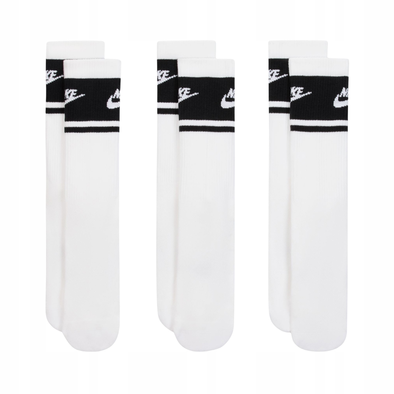 Skarpety Nike Everyday Elevated Crew 3 pary biało-czarne IM7949 901 38-42,5