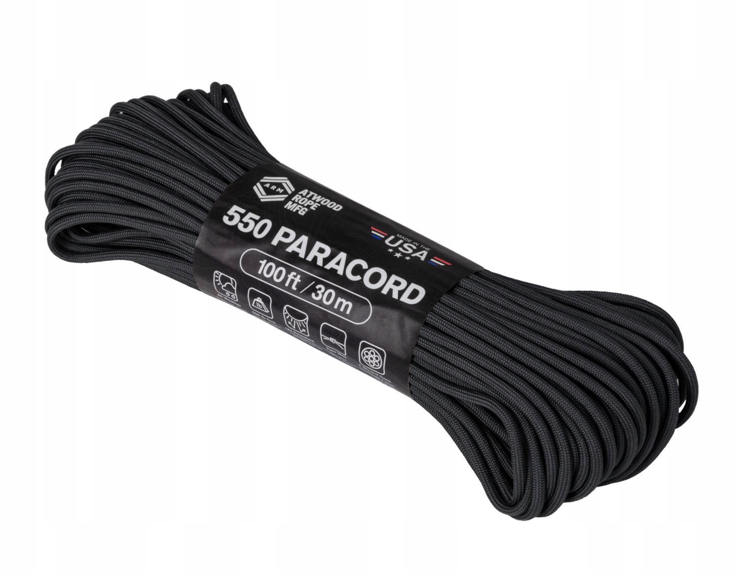 

Linka Atwood Rope Mfg 550 Paracord 30 m czarna