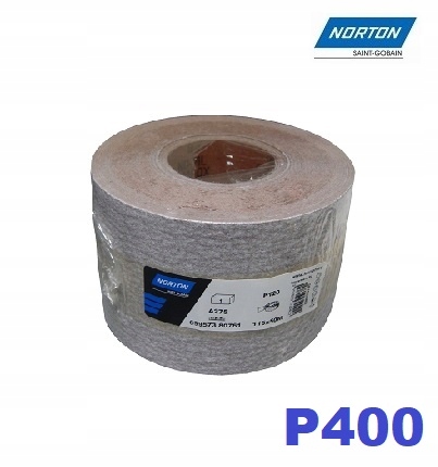

Papier ścierny Norton A275 rolka 115mmx50m P400