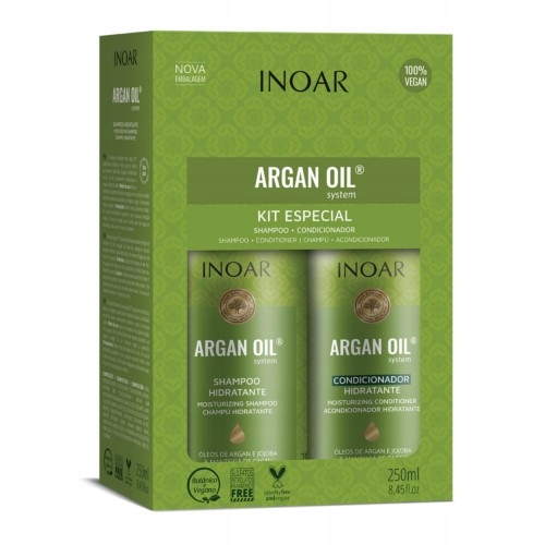 Inoar Duo Argan Oil sada šampon kondicionér na vlasy 2x250ml