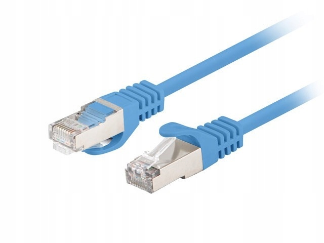 Patchcord KAT.5E Utp 0.25M Niebieski Fluke Passed Lanberg 10-PACK