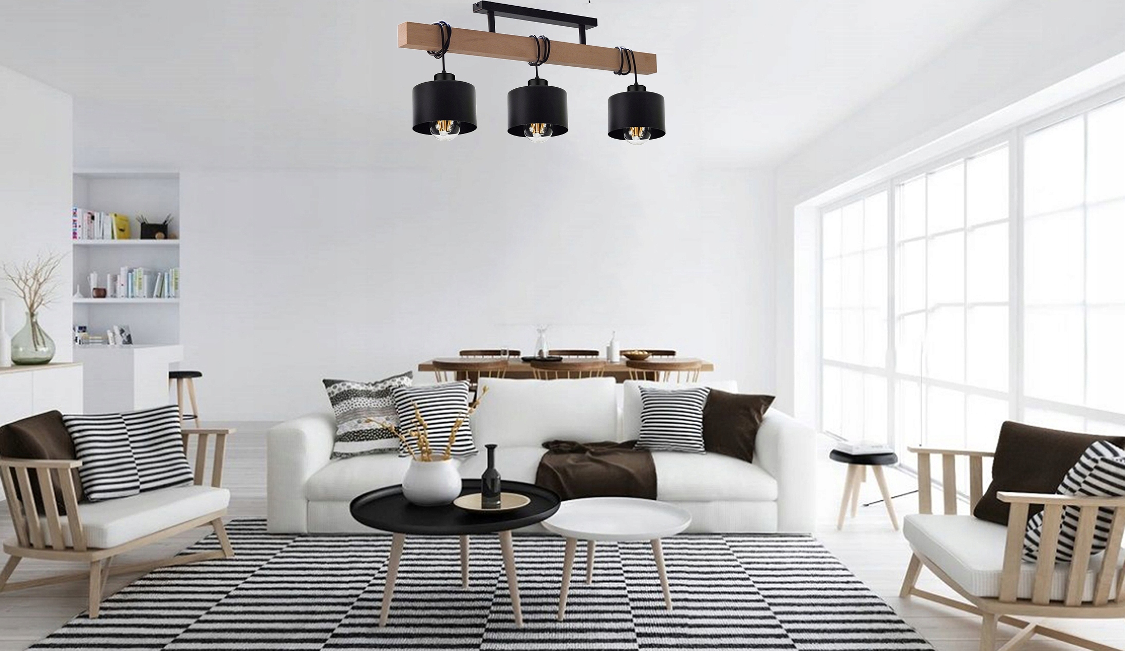 LAMPA PLAFON SUFITOWY ŻYRANDOL 015-3PL DREWNO LOFT E27 SALON SYPIALNIA HOL EAN (GTIN) 5907600418394