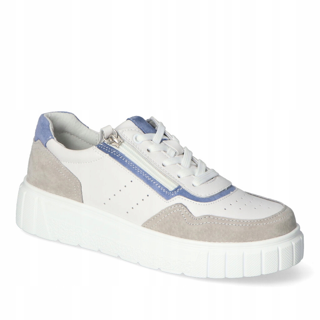 Dámské polobotky Cambell Bílé kožené 41