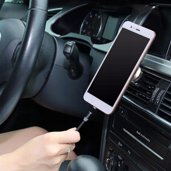 KABEL MAGNETYCZNY 3w1 ŁADOWARKA iphone micro USB C Długość przewodu 1 m