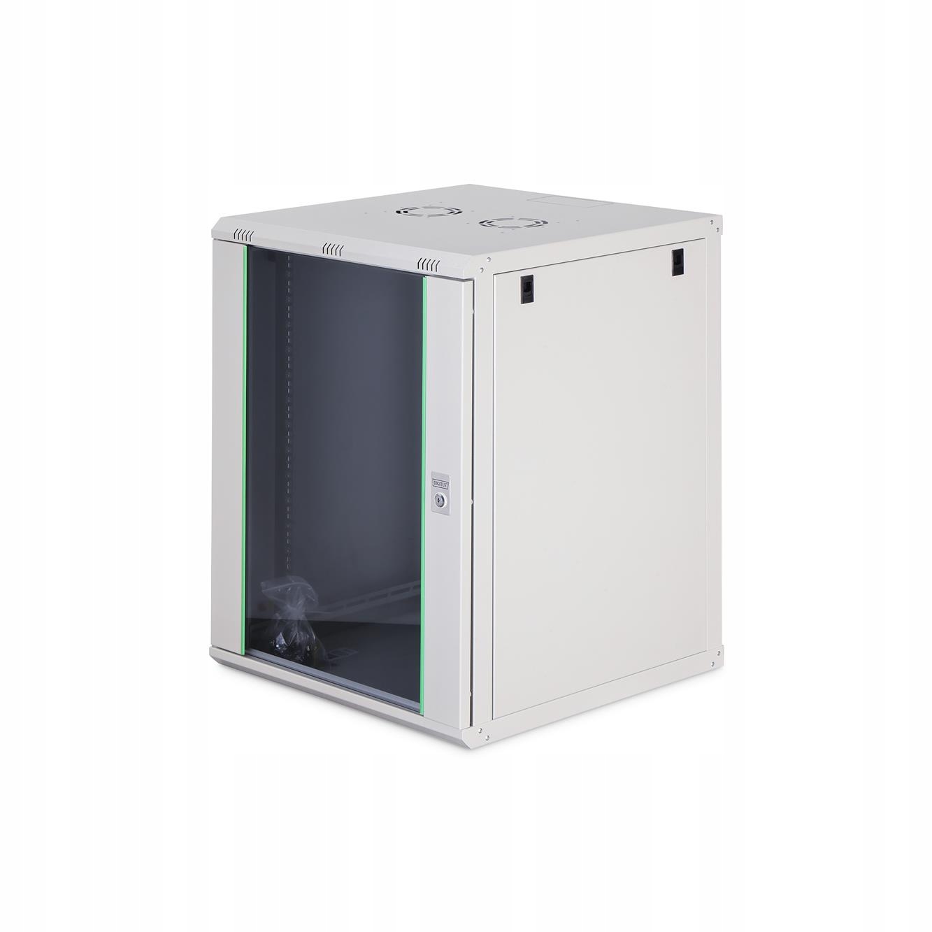 Digitus Skriňa 19" 16U 600x600 sklenené dvere šedá