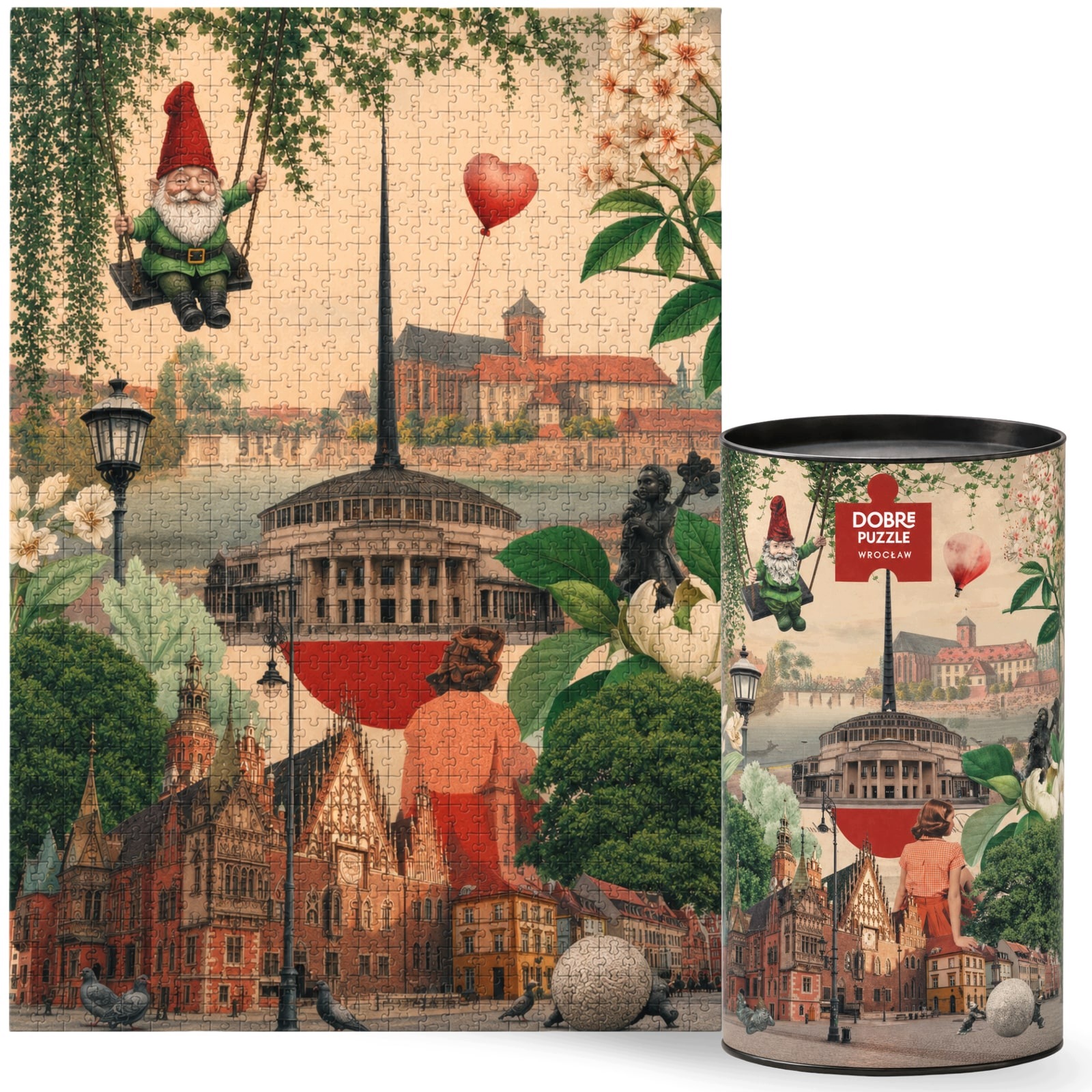 Puzzle 1000 el. Wrocław w tubie Dobre Puzzle Wosk i Knot