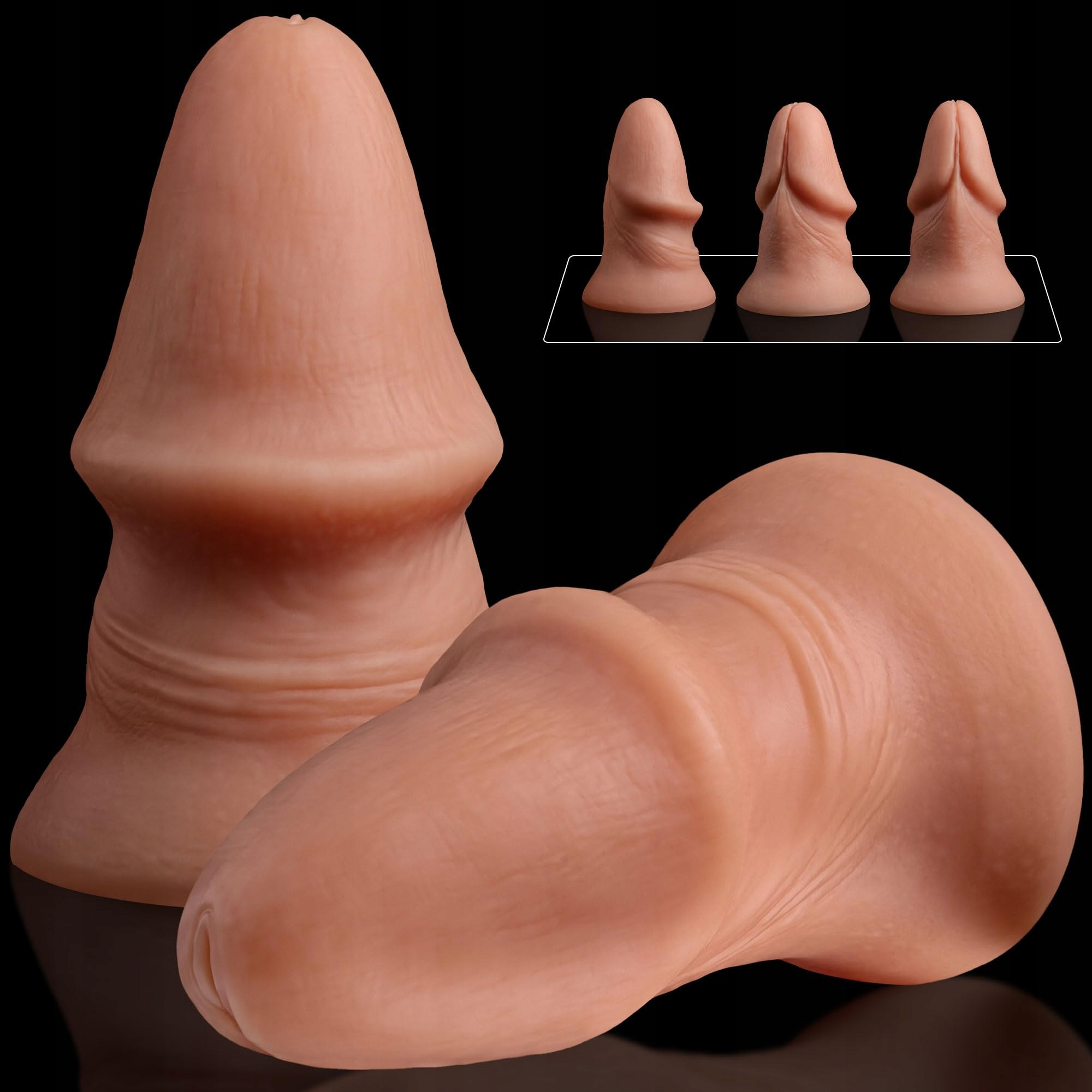 XXL DILDO Realistyczny Duży Silikonowy Z Przyssawką Dla Gejów I Lesbijek — miniatura 2