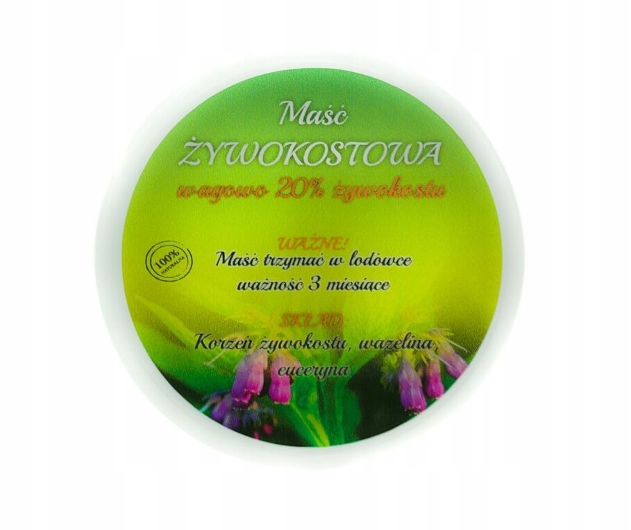 

Maść żywokostowa 100% naturalna duże pudełko 125ml