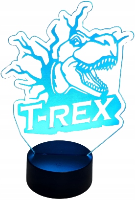 

Lampka Nocna 3D Led T-rex Multikolor Pilot Usb
