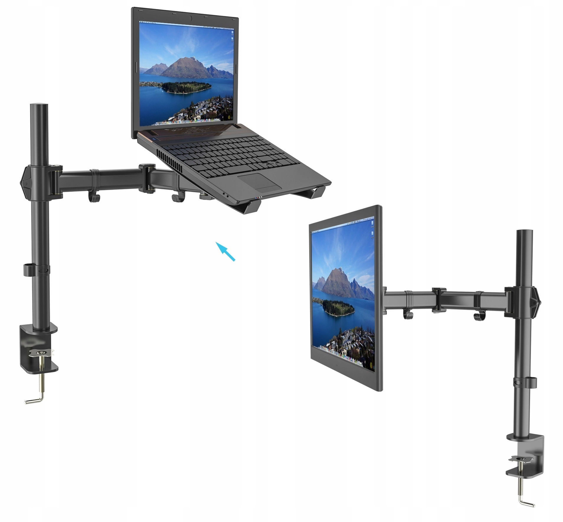 

2w1 Biurkowy uchwyt do Monitora lub Laptopa