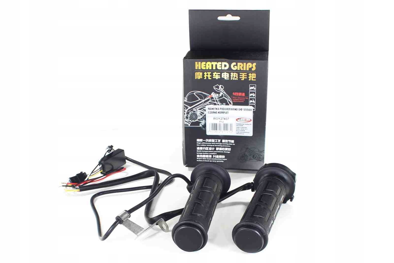 MANETKI PODGRZEWANE MOTOCYKLOWE CZARNE OXF-55560 KPL. OX