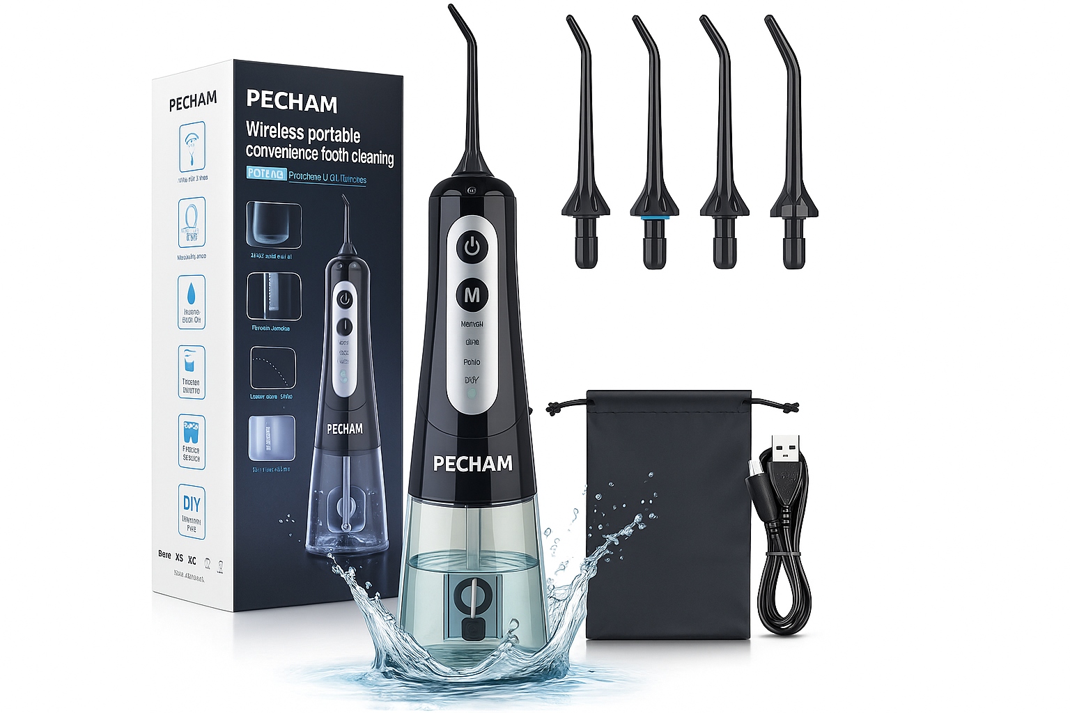 Pecham przenośny bezprzewodowy irygator