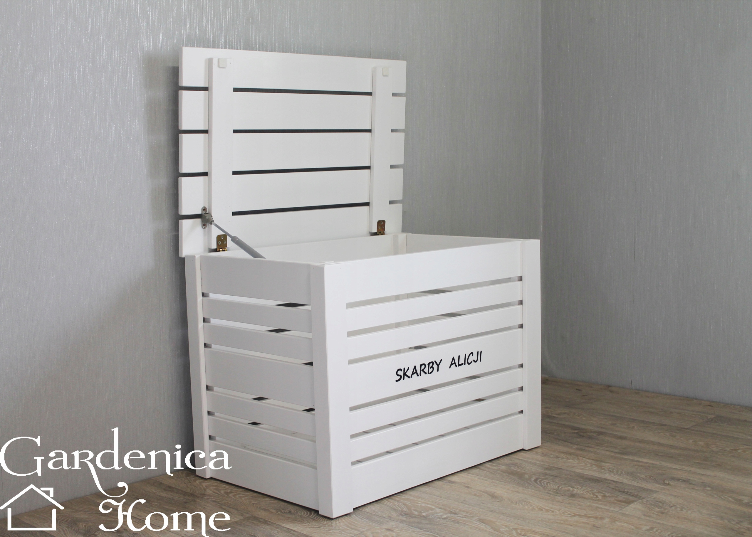 MEGA SKRZYNIA DREWNIANA POJEMNIK KUFER NA POŚCIEL Głębokość mebla 45 cm