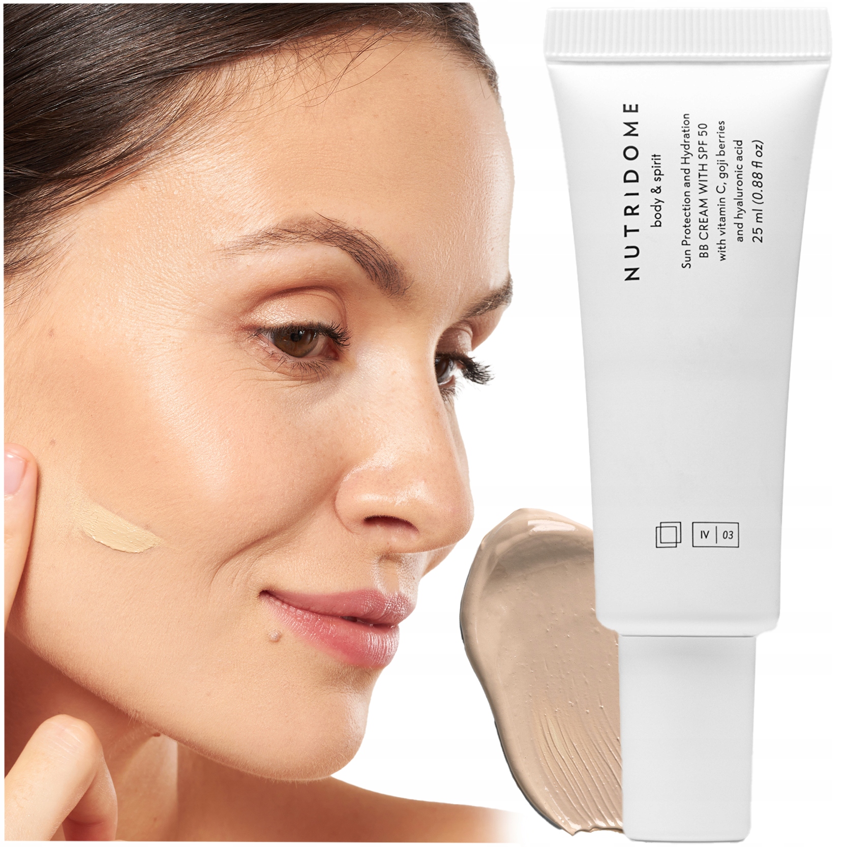 Bb Krém s ochranným faktorem Spf 50 krycí Hydratační kyselina hyaluronová 01 Ivory