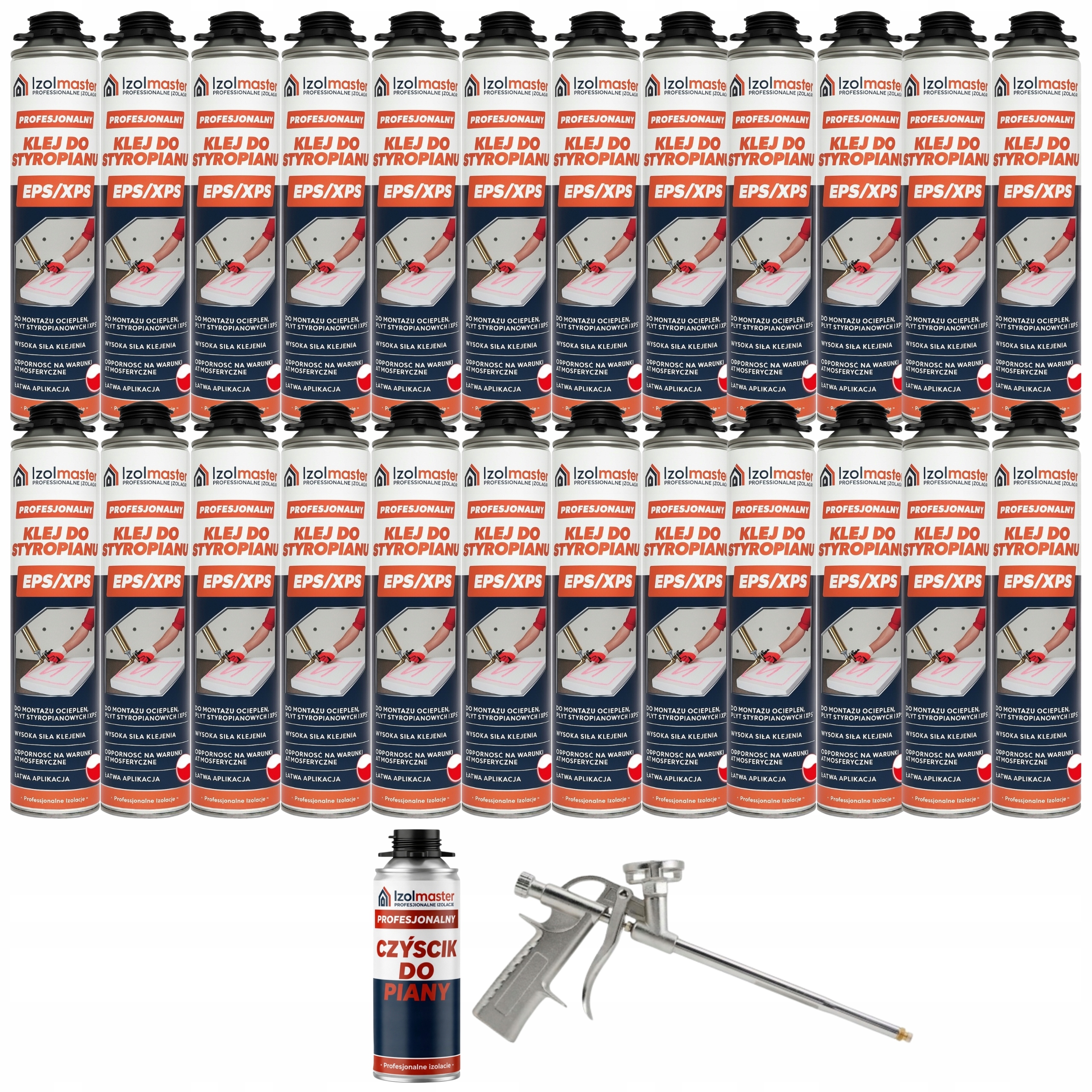 Lepidlo na polystyrénové pištole Lepiaca Pena Eps Xps 750 ml Pištoľ Čistič