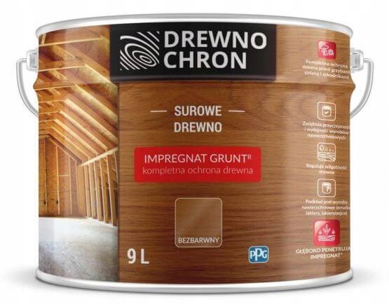 Drewnochron Impregnat Grunt R bezbarwny 9 litrów (2x4.5l)