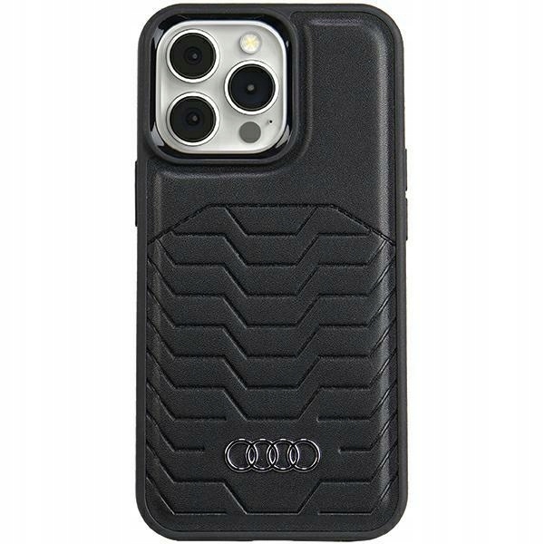 Audi Synthetic Leather MagSafe pouzdro kryt pro iPhone 15 Pro 6.1", černé