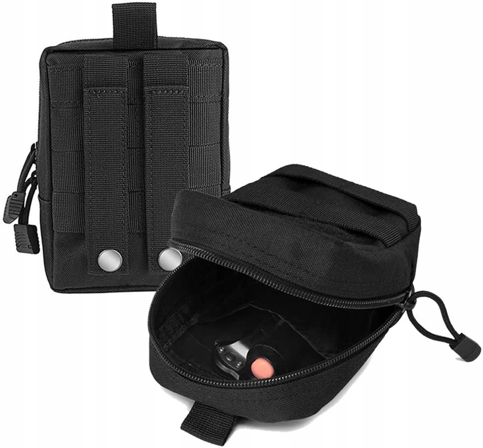 ZESTAW DO PLECAKA SASZETKA KIESZEŃ UCHWYT TERMICZNY SURVIVAL OUTDOR CZARNY Materiał dominujący inny