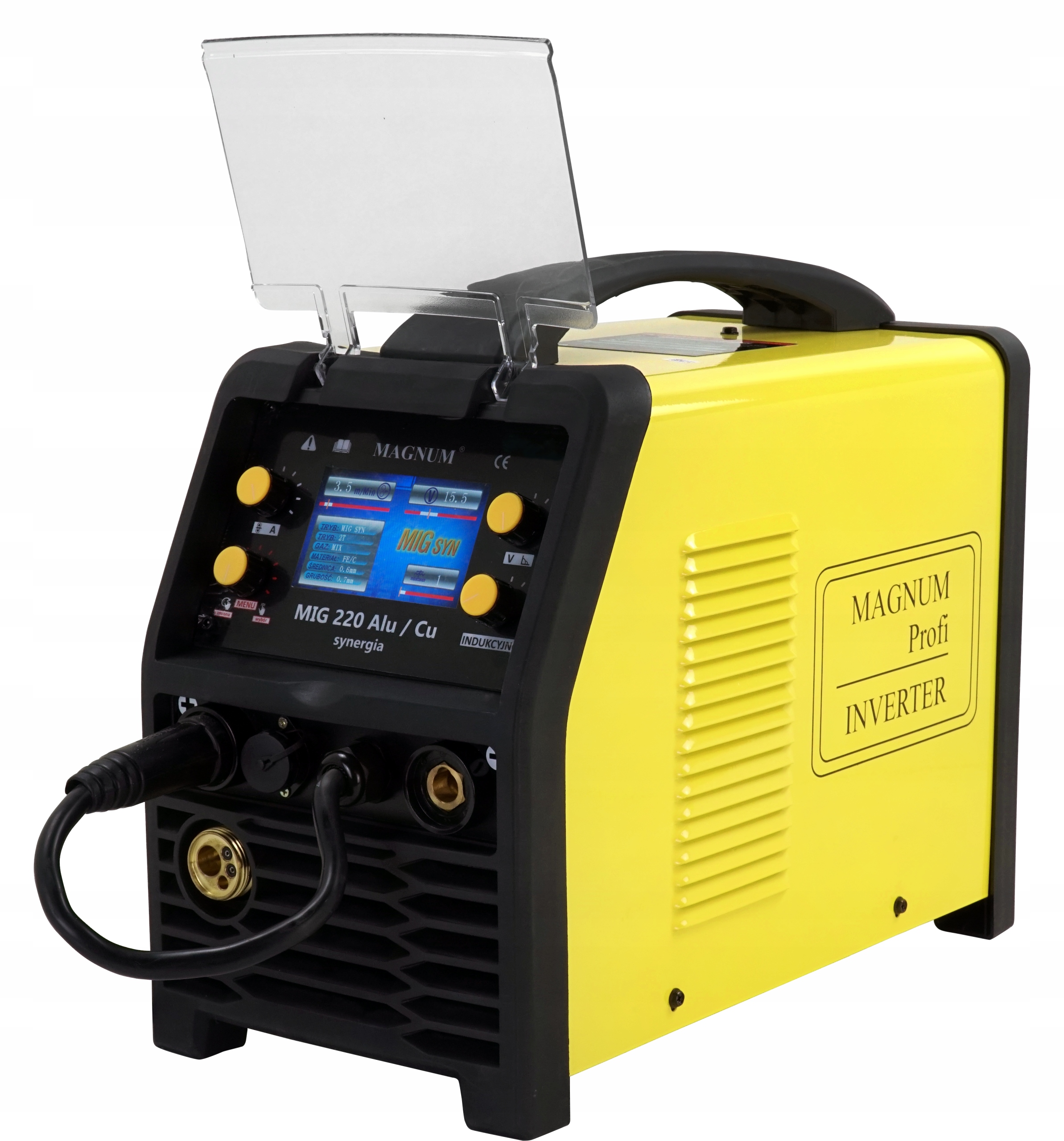 Spawarka MIGOMAT Magnum MIG 220 Synergia Alu 200A Rodzaj półautomat spawalniczy