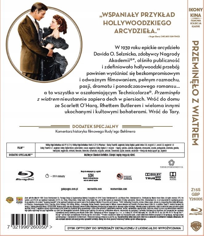 PRZEMINĘŁO Z WIATREM (BD) (IKONY KINA) Gatunek dramaty