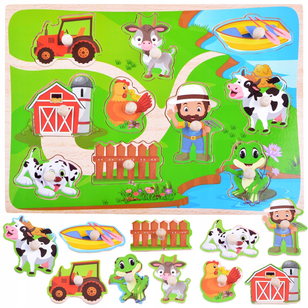 

Puzzle drewniane zwierzęta Farma 10ele ZA3597