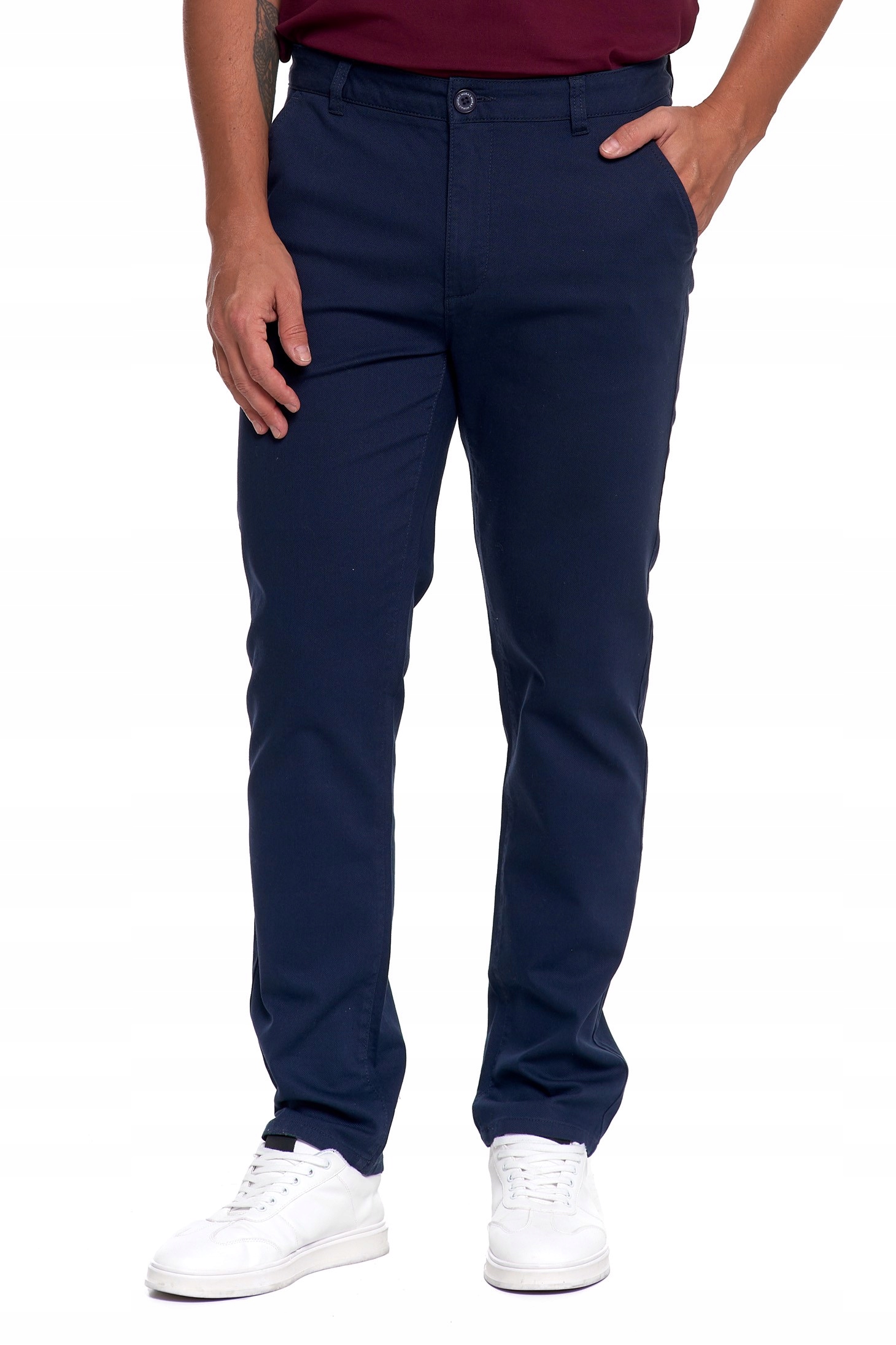 Pánské Bavlněné Chino Kalhoty Pro Každodenní Nošení, Modré, Velikost 30