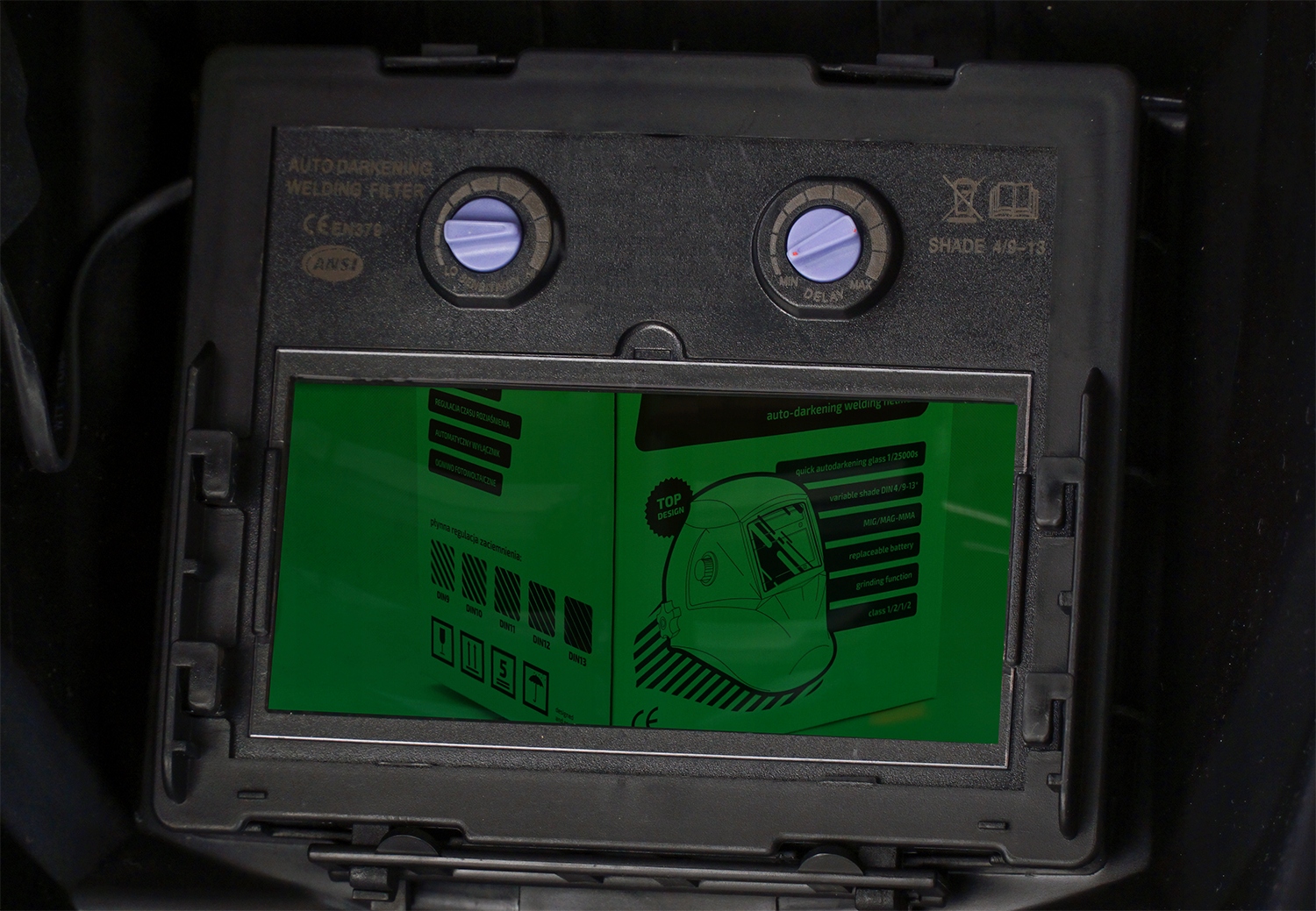 PRZYŁBICA SAMOŚCIEMNIAJĄCA MASKA spawalnicza FILTR AUTO do spawania MIG MAG Rodzaj przyłbica