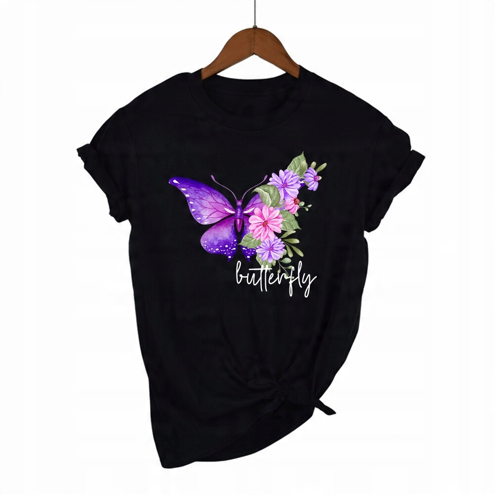 

Modna Koszulka Damska Motyle Butterfly Wzory L