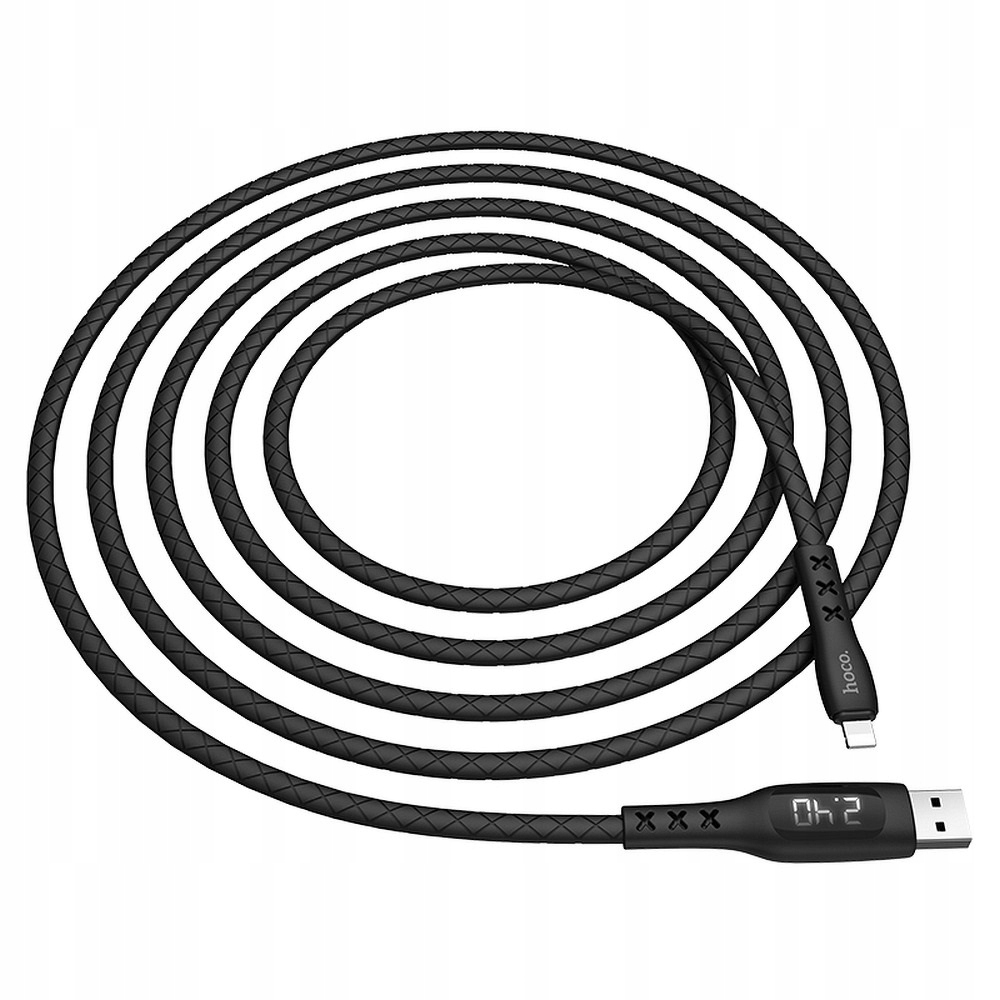 

Kabel Usb - Apple Lightning Hoco LCD 8-Pin Czarny