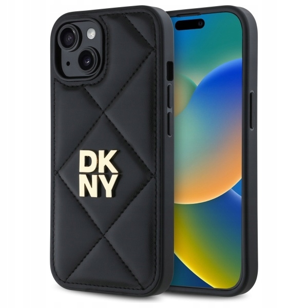 Dkny DKHCP14SPQDSLK iPhone 14 6.1 černá/černá Quilted Stack Logo