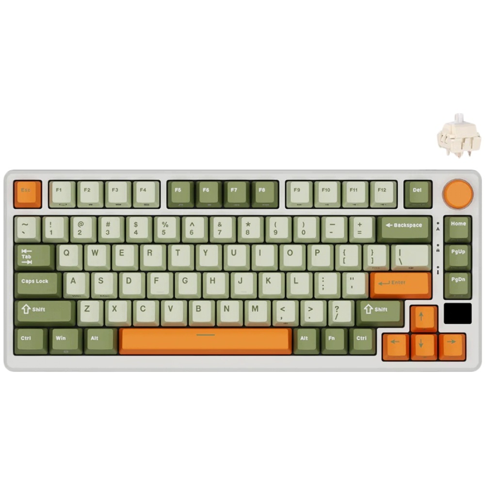 ROYAL KLUDGE RK-M75 Slate Cyan Gaming Keyboard Cream switch — 2