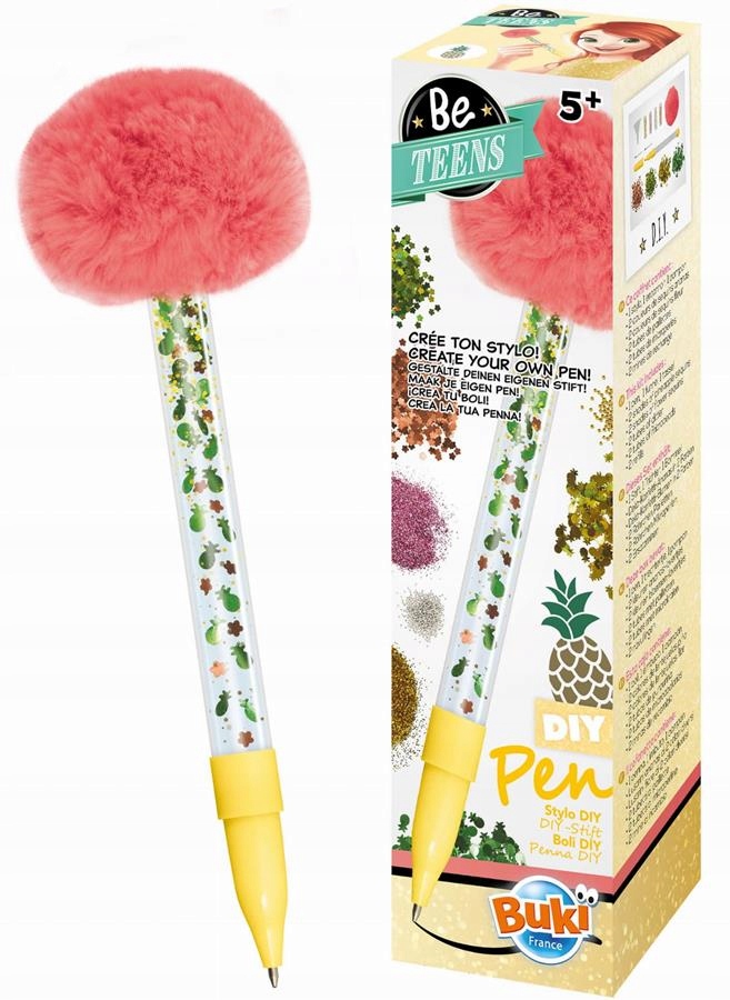 

Długopis Ananas brokat pompon Buki 5+