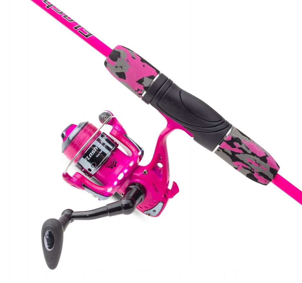 Zestaw Led Wędka Kołowrotek Flashlight Stick 40