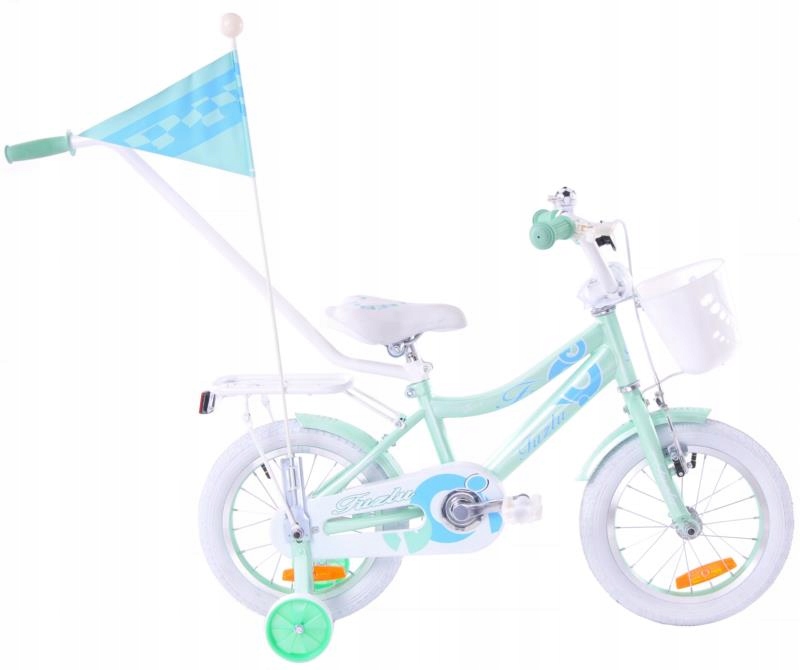 Rower 14" Fuzlu Thor Girl miętowo-biały 21-14L419