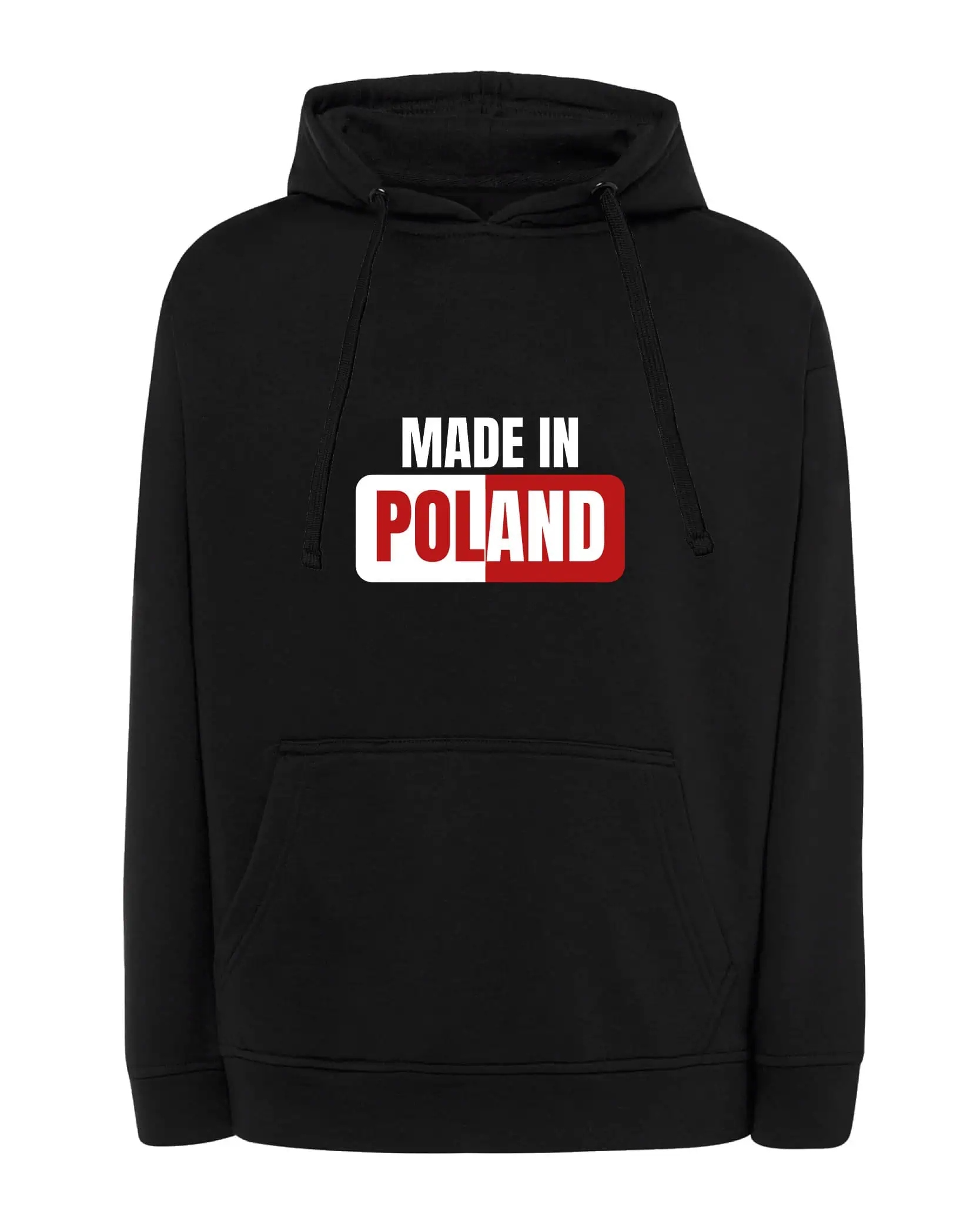 Mikina s kapucí Patriotická made in poland Polsko Černá M