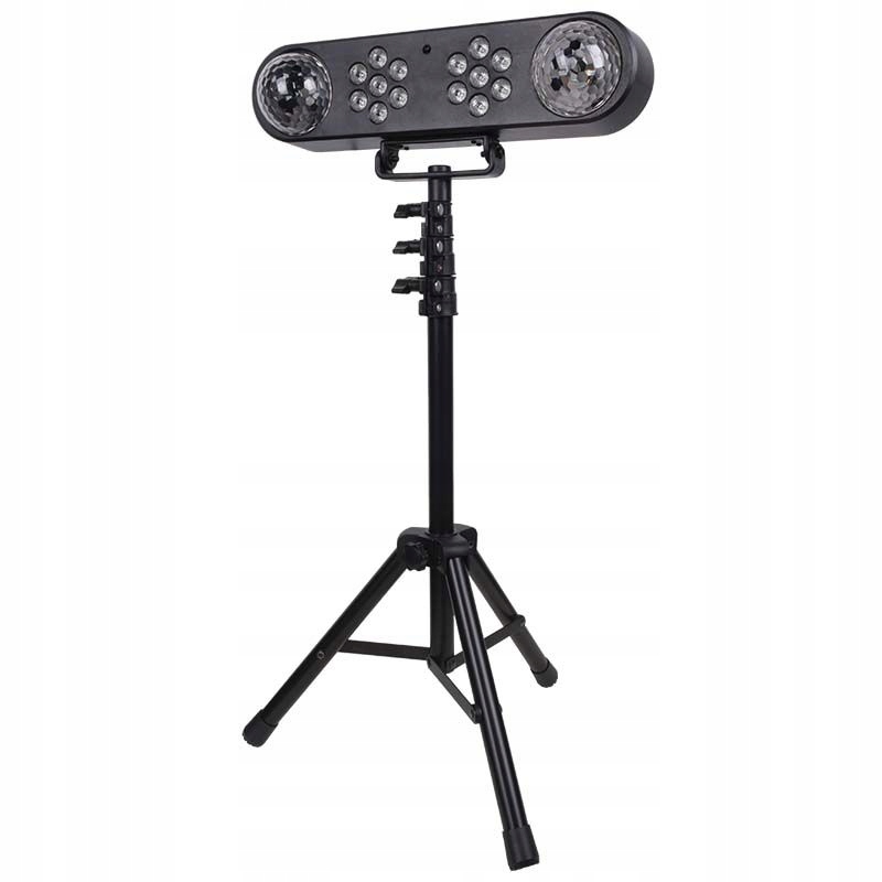 ZESTAW OŚWIETLENIOWY MULTIEFEKT ŚWIETLNY LED DISCO KULA PARTY +STATYW+PILOT Marka Light4Me