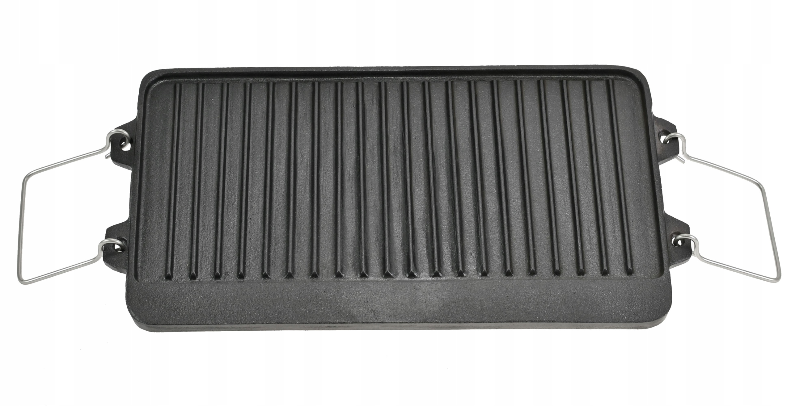 Płyta ŻELIWNA Dwustronna 40x25 cm RUSZT na grill ognisko Patelnia Grillowa Szerokość produktu 25 cm