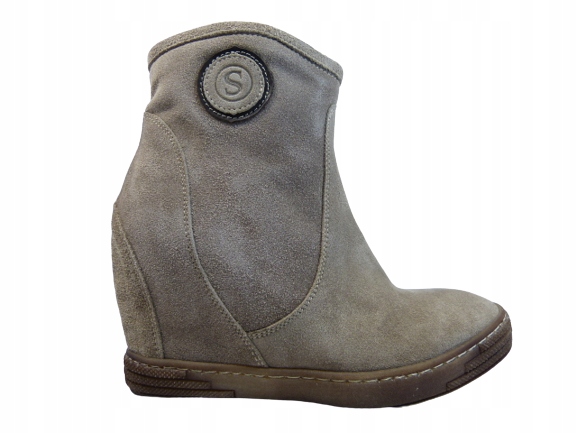 Dámské kotníkové boty tenisky zateplené uvnitř bílým beránkem koturny J.w 40