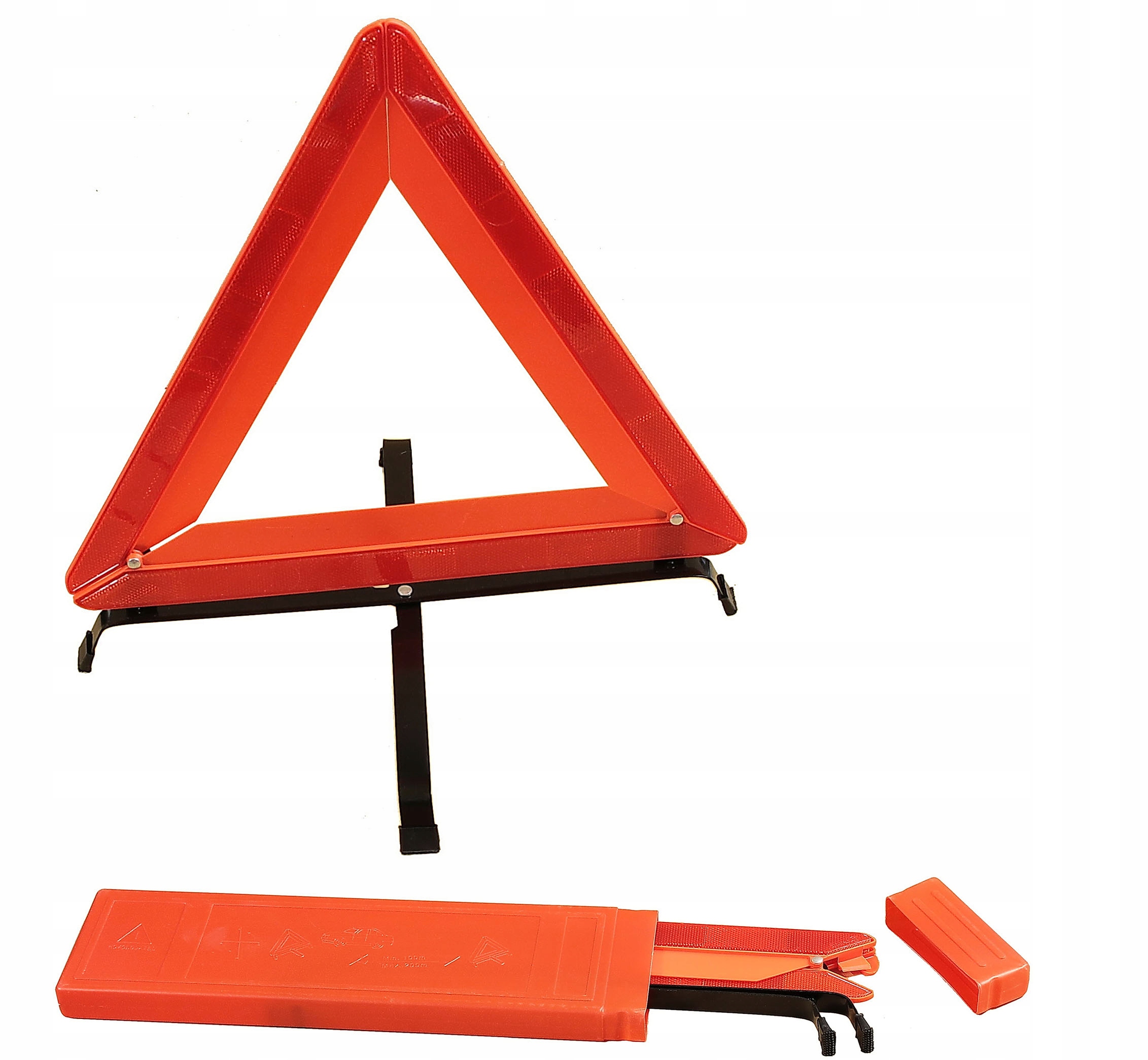 Trójkąt samochodowy do auta ostrzegawczy do auta Tira BOX ETUI ANTY mandat