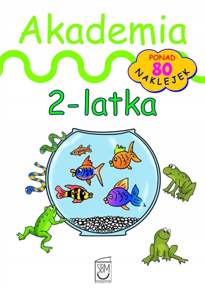 

Akademia 2-latka biała Aż 80 Naklejek