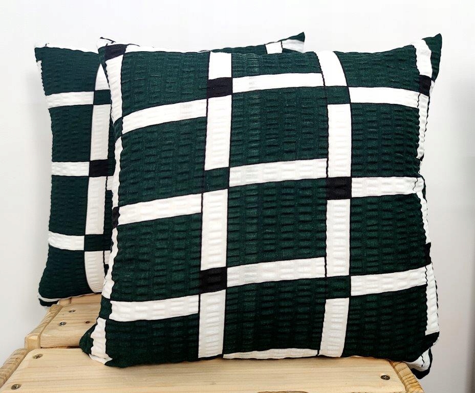 

Poszewka z kory Extra 40x40 bawełna kratka zieleń