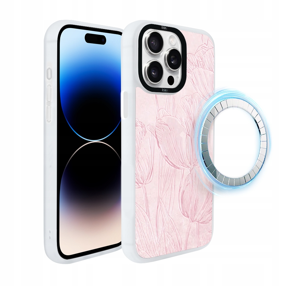 Pouzdro pro iPhone 14 Pro Max Ibizu DropGuard Matt s MagSafe, Fresk, bílé