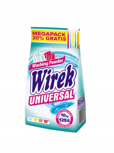 Levně Prášek na praní Wirek 10 kg Univerzální Vystačí na 125 praní Účinný