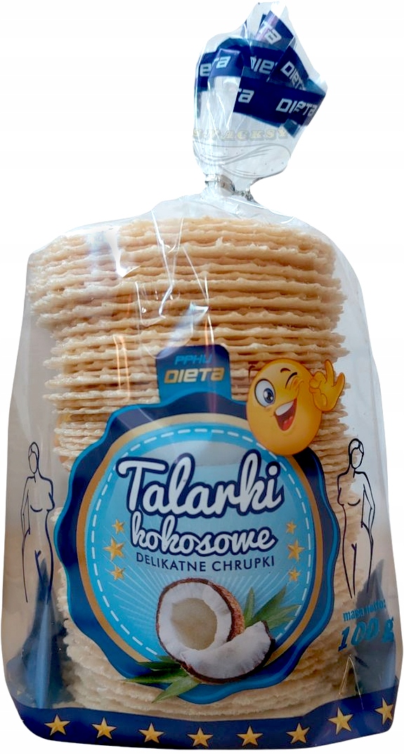 Levně Talarky Wafelka s kokosovou příchutí Dieta 100 g x 15 Kusů