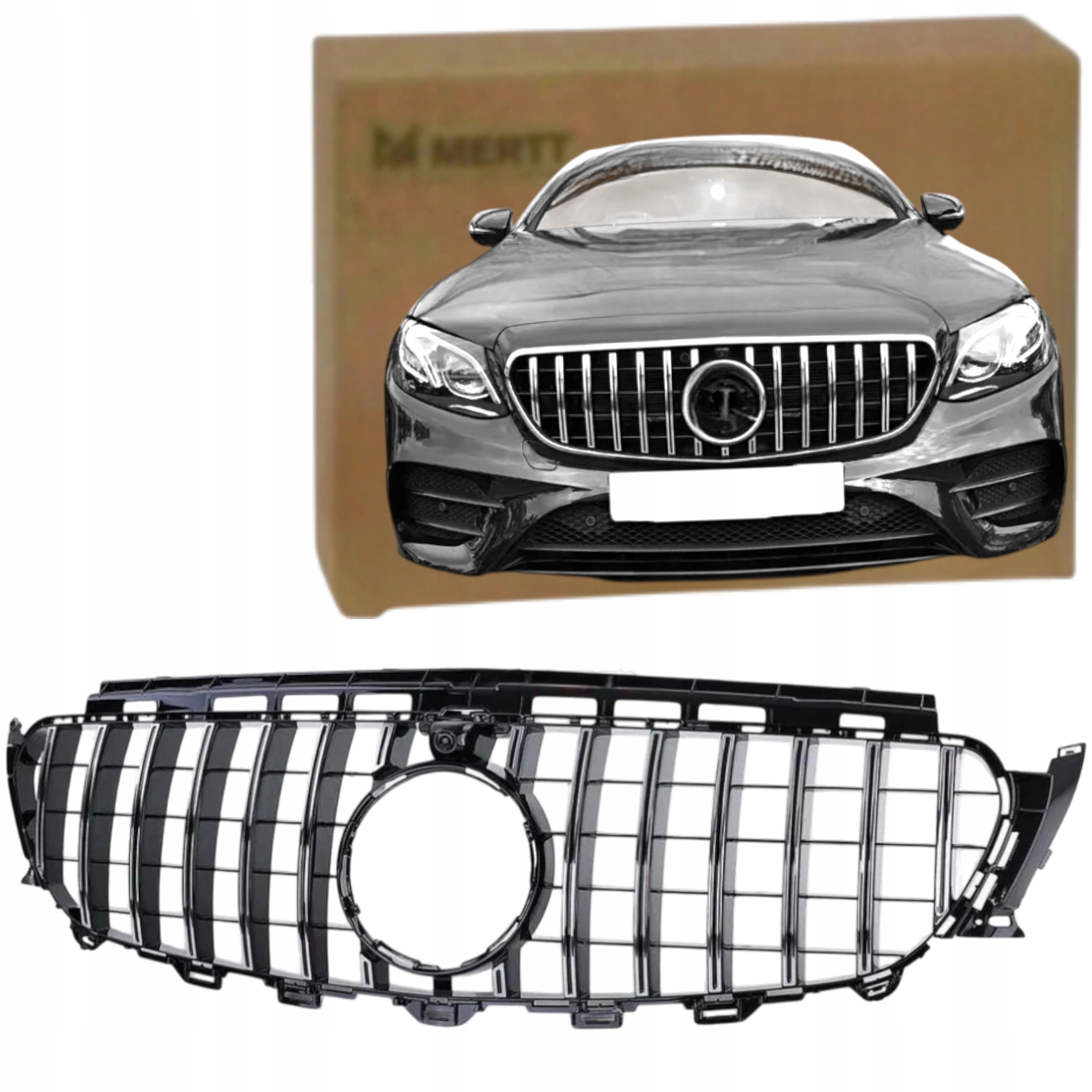 Gril Atrapa Předního Chladiče Mercedes E W213 16-19 Panamericana Chrom